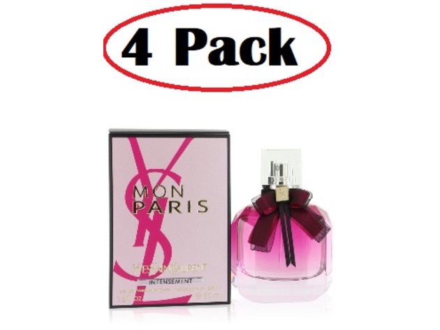 4 Pack of Mon Paris Intensement by Yves Saint Laurent Eau De Parfum Spray 1.7 oz