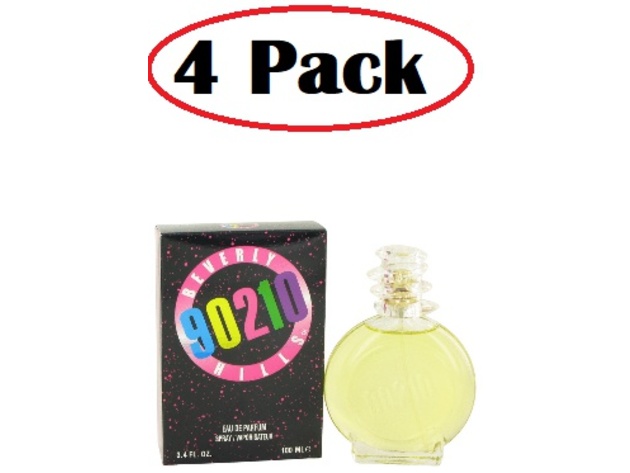 4 Pack of 90210 BEVERLY HILLS by Torand Eau De Parfum Spray 3.4 oz
