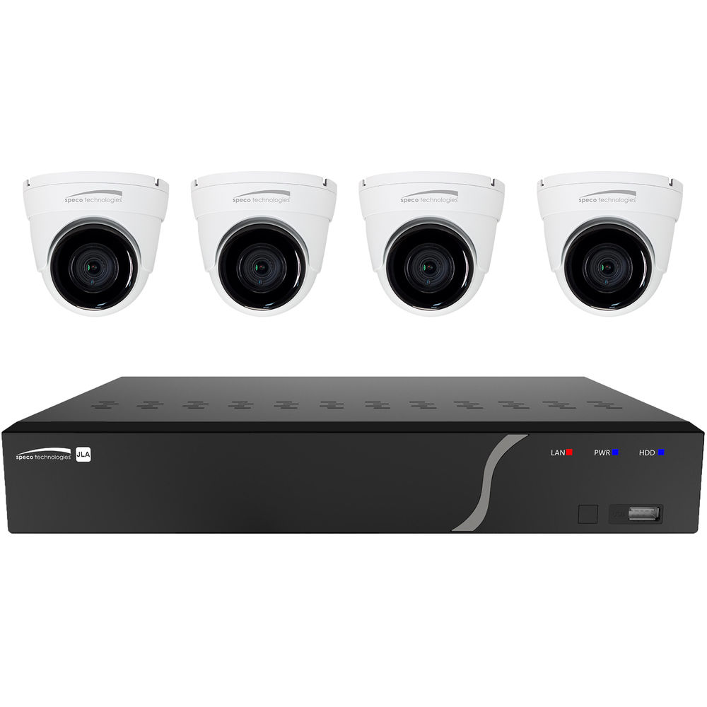 4-CHANNEL NVR WITH 1TB HDD & (4) 5MP IP EYEBALL CAMERAS
