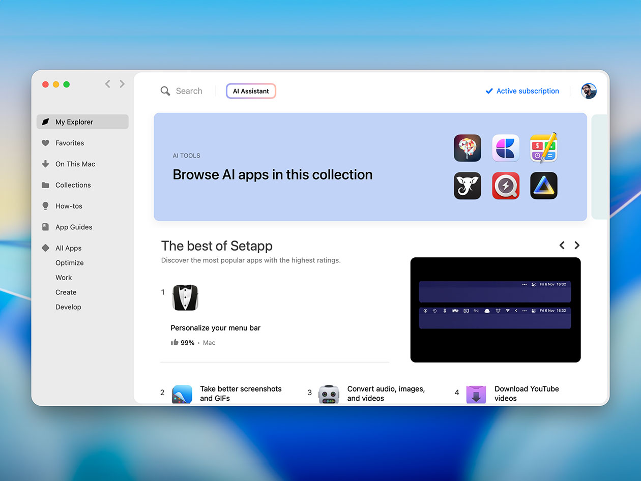 Setapp AI: 1-Year Subscription (Expert Plan)