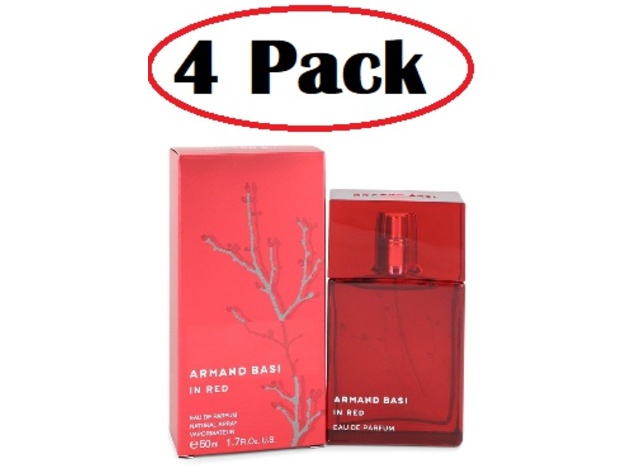 4 Pack of Armand Basi in Red by Armand Basi Eau De Parfum Spray 1.7 oz