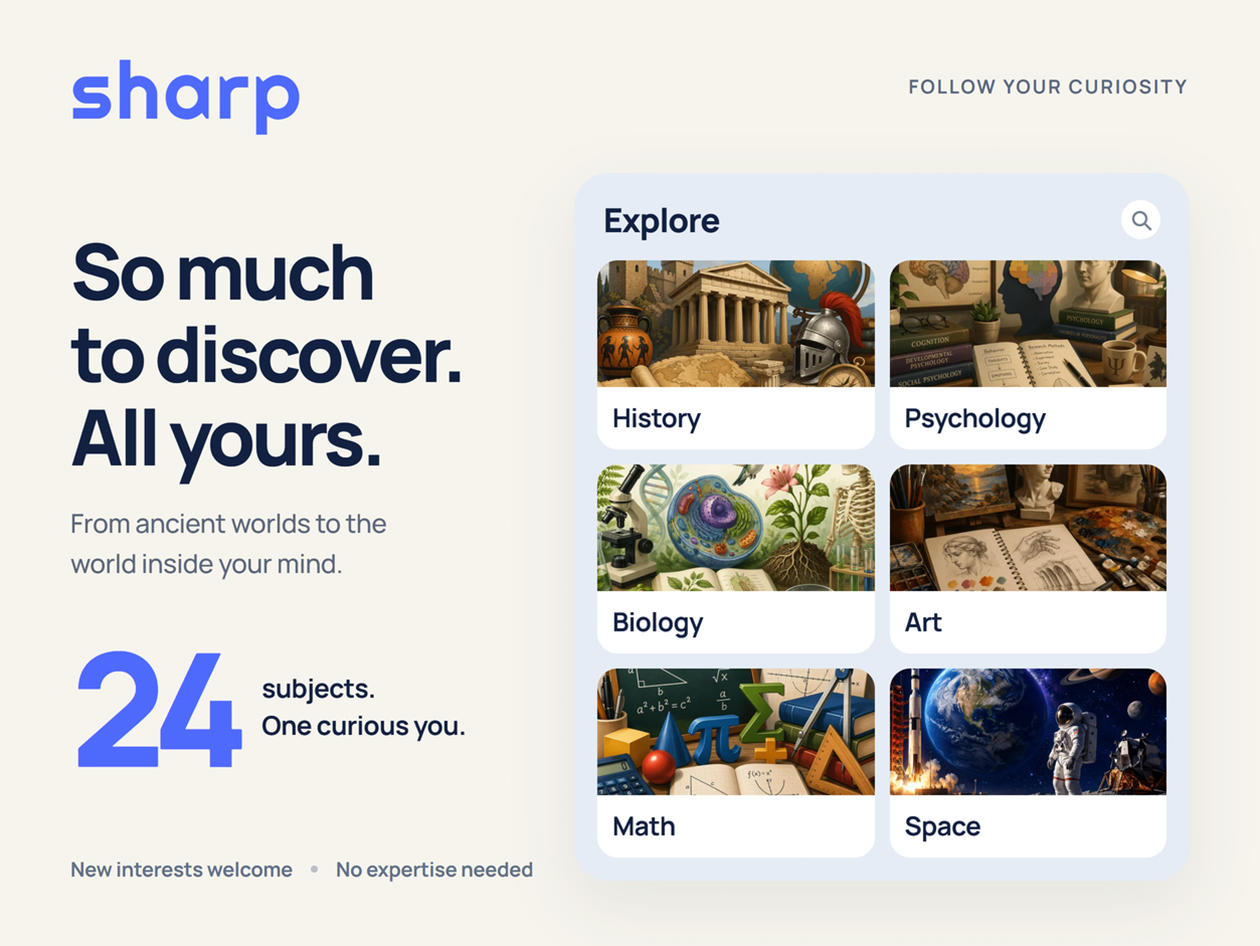 Sharp: Short Lessons, Big Wins (Lifetime Subscription)