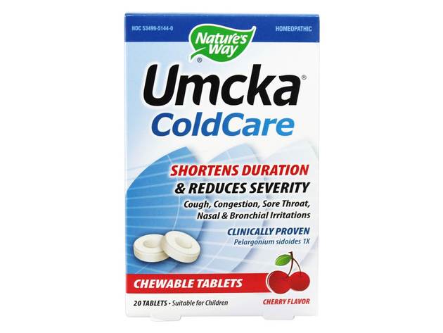 Nature's Way - Umcka Cold Care Cherry - 20 Chewable Tablets