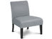 Costway Armless Accent Chair Fabric Leisure Chair Single Sofa w/Rubber Wood Legs - Gray