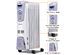 1500W Electric Oil Filled Radiator Space Heater Thermostat White