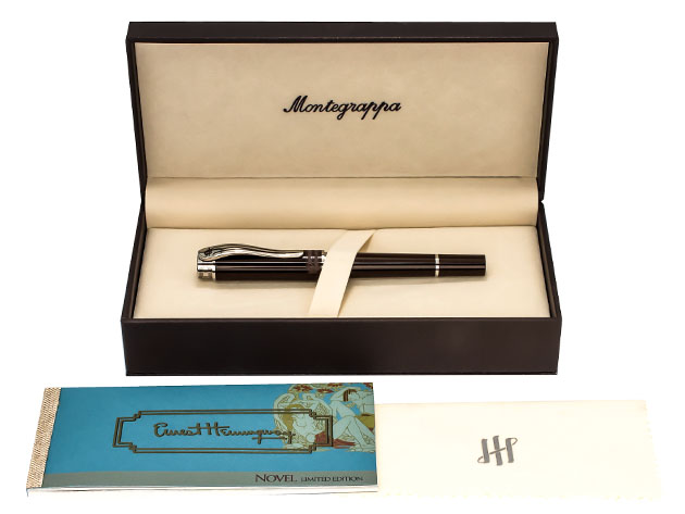 Montegrappa Icons Hemingway Novel Rollerball ISICHRIW (Tobacco & Silver)
