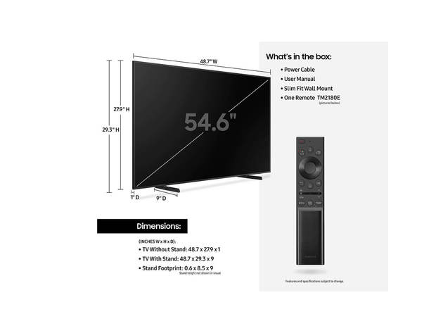 Samsung QN55LS03A 55 inch The Frame QLED 4K Smart TV