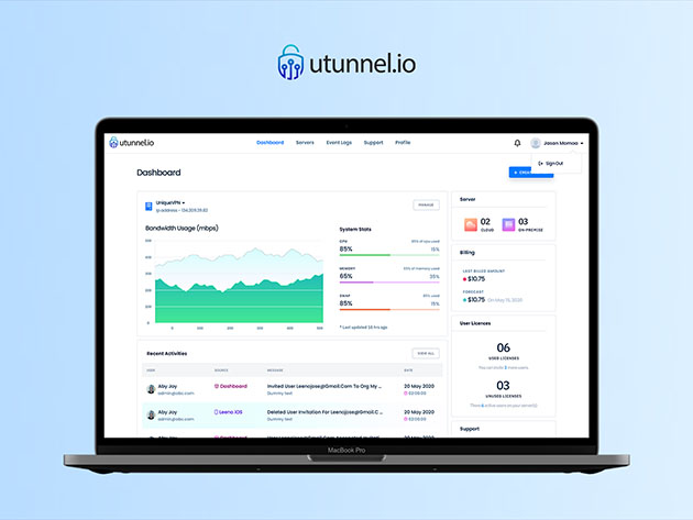 UTunnel VPN Basic License + Cloud Server: 1-Yr Subscription