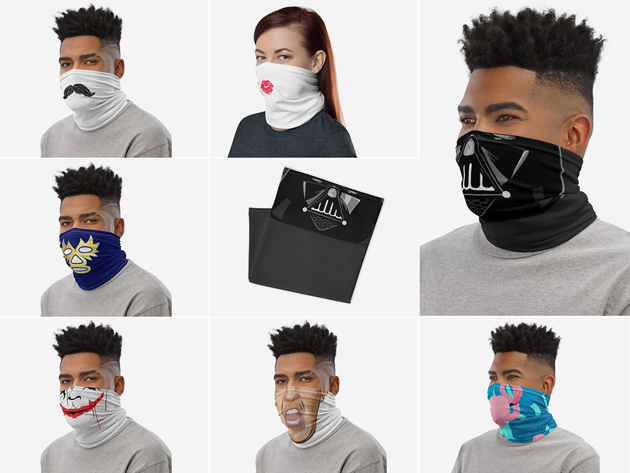 Breathable Fun Face Cover / Neck Gaiter (Darth Vader)