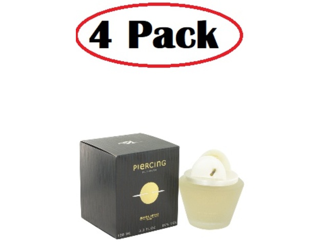 4 Pack of Piercing by Jeanne Arthes Eau De Parfum Spray 3.3 oz