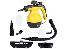 Costway Multifunction Portable Steamer Household Steam Cleaner 1050W W/Attachments - Yellow