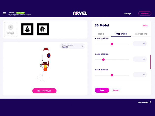 Aryel AR Marketing Platform: Lifetime Subscription