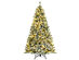 6 Foot Pre-lit Snow Flocked Hinged Christmas Tree w/ 928 Tips & Metal Stand