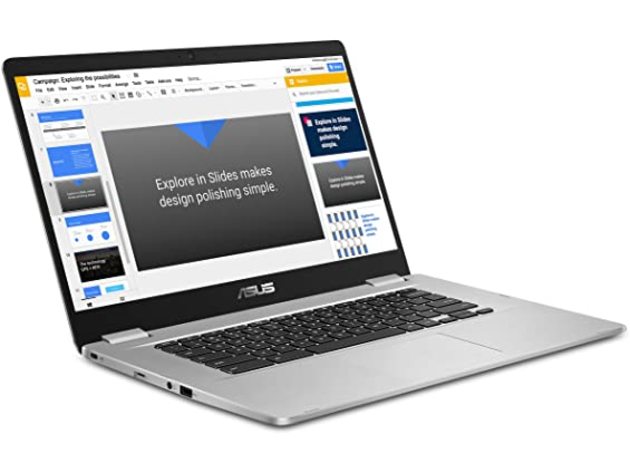 ASUS Chromebook C523 Laptop, 15.6" HD NanoEdge-Display 32GB/4GB Ram - Silver (Used, Open Retail Box)