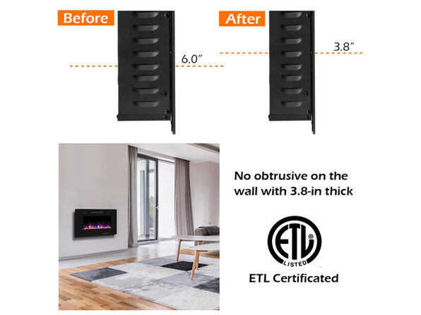 Costway 30 Electric Fireplace Recessed Ultra Thin Wall Mounted Heater Multicolor Flame Black Stacksocial - Ultra Slim Wall Mounted Electric Fireplace Costway 30 Electric Fireplace Recessed Ultra Thin Wall Mounted Heater Multicolor Flame Black Stacksocial - Ultra Slim Wall Mounted Electric Fireplace