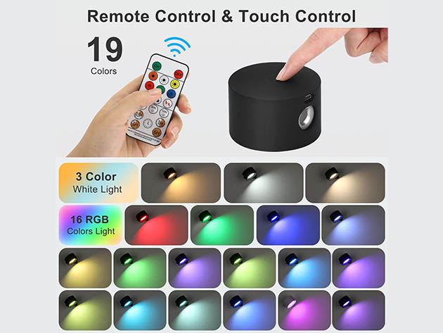 Magnetic LED Wall Sconce (RGB Colors/2-Pack)