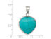 Turquoise Heart Pendant Necklace in Sterling Silver with Chain