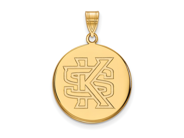 NCAA 14k Yellow Gold Kennesaw State Large Disc Pendant