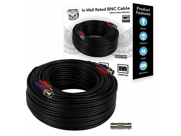 Night Owl CAB1004KV1 100 ft. In-Wall Video & Power Extension Cable