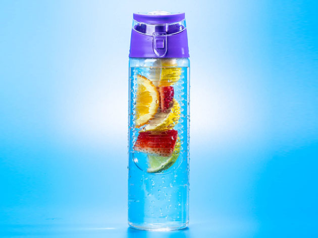 Infuxzed 24oz BPA-Free Infuser Bottle (Sports/Purple)