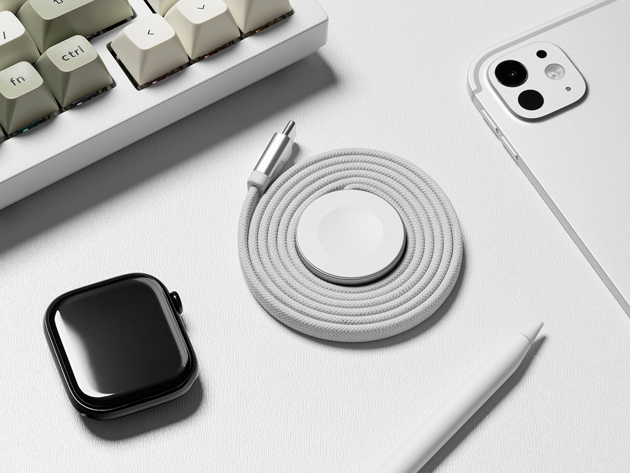 Statik® MagStack™ Slim USB-C Cable & Charger for Apple Watch (2-Pack)
