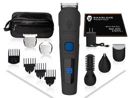 BODBARBER 11-in-1 Body Groomer Kit with Leather Travel Case