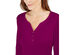 Karen Scott Women's Petite 3/4-Sleeve Henley Shirt Purple Size Extra Large