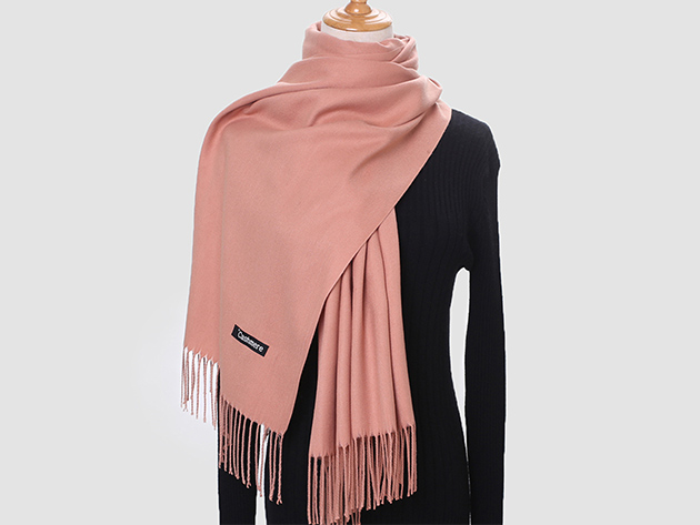Lavisha Cashmere-Blend Shawl (Light Coral)