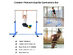 Costway Adjustable Steel Horizontal Training Bar Gymnastics Junior Home Practice Blue - Pink