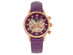 Empress Reloj automático Beatrice con correa de cuero con día/fecha (Oro rosa / Morado)
