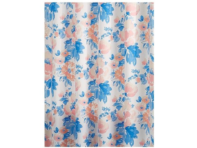Martha Stewart Savannah Rose 72 Inch X 72 Inch Floral-print Shower Curtain, Multicolor