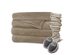 Sunbeam Velvet Plush Electric Heated Blanket King Size Mushroom Washable Auto Shut Off 20 Heat Settings - Mushroom