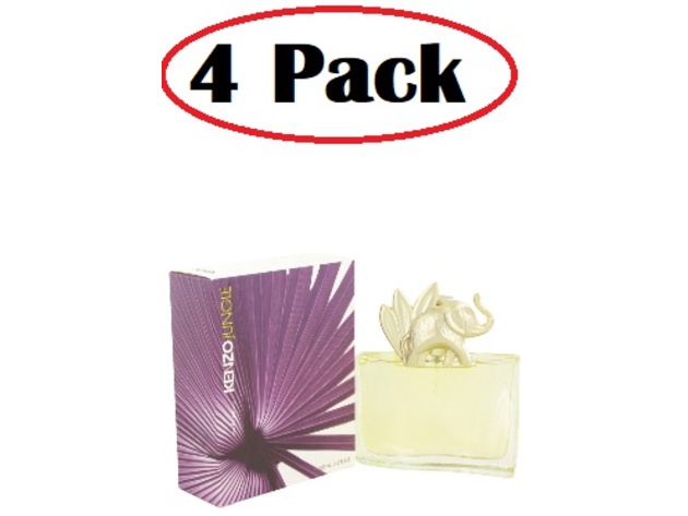 4 Pack of Kenzo Jungle Elephant by Kenzo Eau De Parfum Spray 3.4 oz