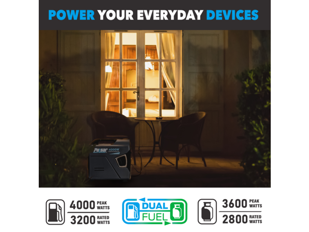 Explorer Bear 4000 Watts Portable Ultra-Quiet Dual Fuel Generator with CO Sentry by Pulsar