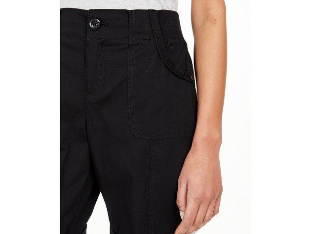 Style & Co Women's Roll-Tab Bermuda Shorts Black Size 4