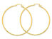 Large Hoop Earrings in 14K Yellow Gold 2 Inch (2.00 mm)