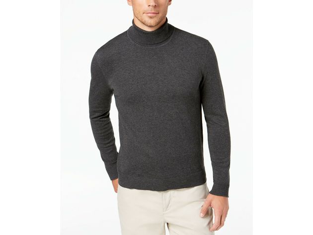 Alfani Men's Turtleneck Sweater Charcoal Size XX-Large