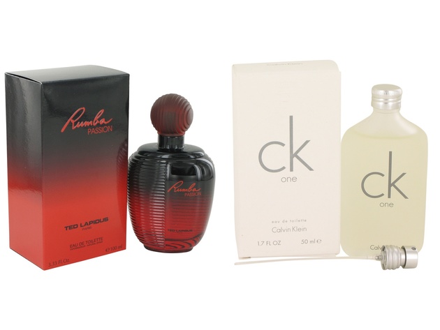 Gift set  Rumba Passion by Ted Lapidus EDT Spray 3.33 oz And  CK ONE EDT Pour/Spray (Unisex) 1.7 oz