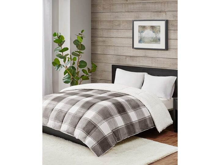 Premier Comfort Reversible Micro Velvet and Sherpa Down Alternative Twin Comforter StackSocial