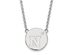 Sterling Silver Navy Large 'N' Star Disc Necklace