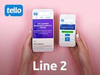 Line 2: Tello Value Prepaid 6-Month Plan: Unlimited Talk/Text + 2GB LTE Data - Product Image