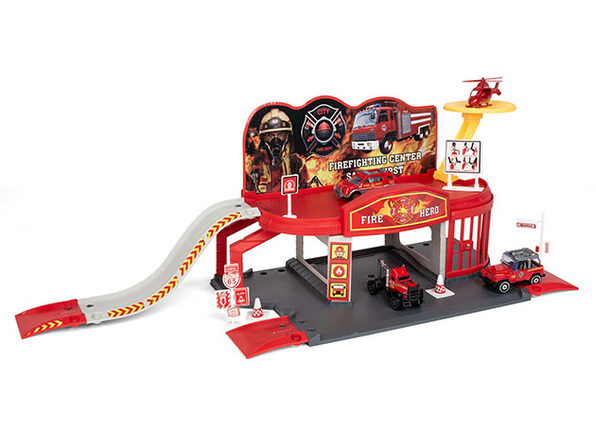 radio and rescue garage playset