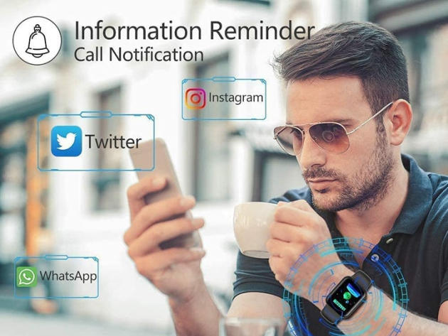 Waterproof Smartwatch for iPhone & Android