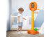 Costway Adjustable Kids 3-in-1 Sports Activity Center Tiger Basketball Hoop Set W/Balls - Yellow
