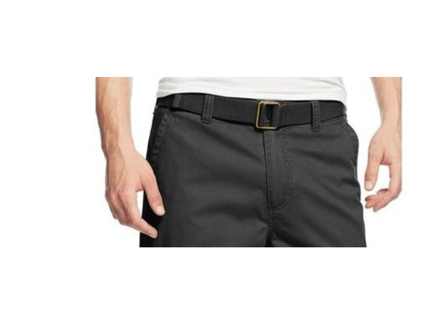 American Rag Men's Belted Relaxed Cargo Shorts Gray Size 36