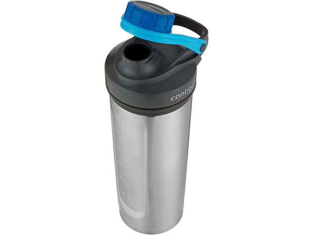 Contigo 2040981 Shake & Go Fit THERMALOCK Stainless Steel Shaker Bottle, 24 oz., Carolina Blue - Blue