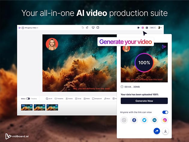 VidBoard Creative AI Presenter: Lifetime Subscription | StackSocial