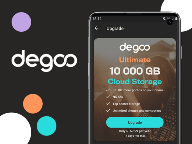 Degoo Premium: Lifetime 10TB Backup Plan