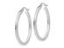 Medium Hoop Earrings in 14K White Gold 1 Inch (2.00 mm)