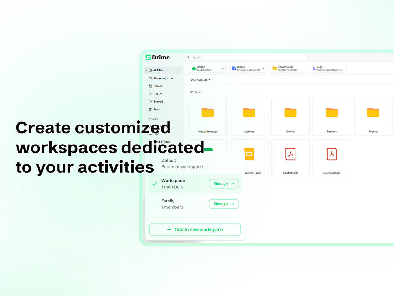 Drime Secure Cloud Storage: Lifetime Subscription (Advanced Plan/10TB)
